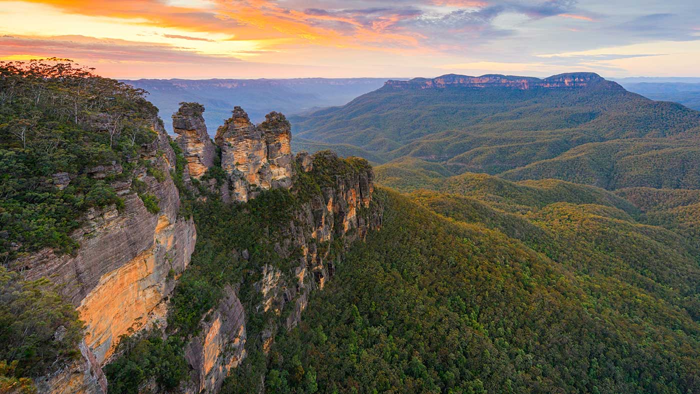 View from the three sisters in the Blue Mountains