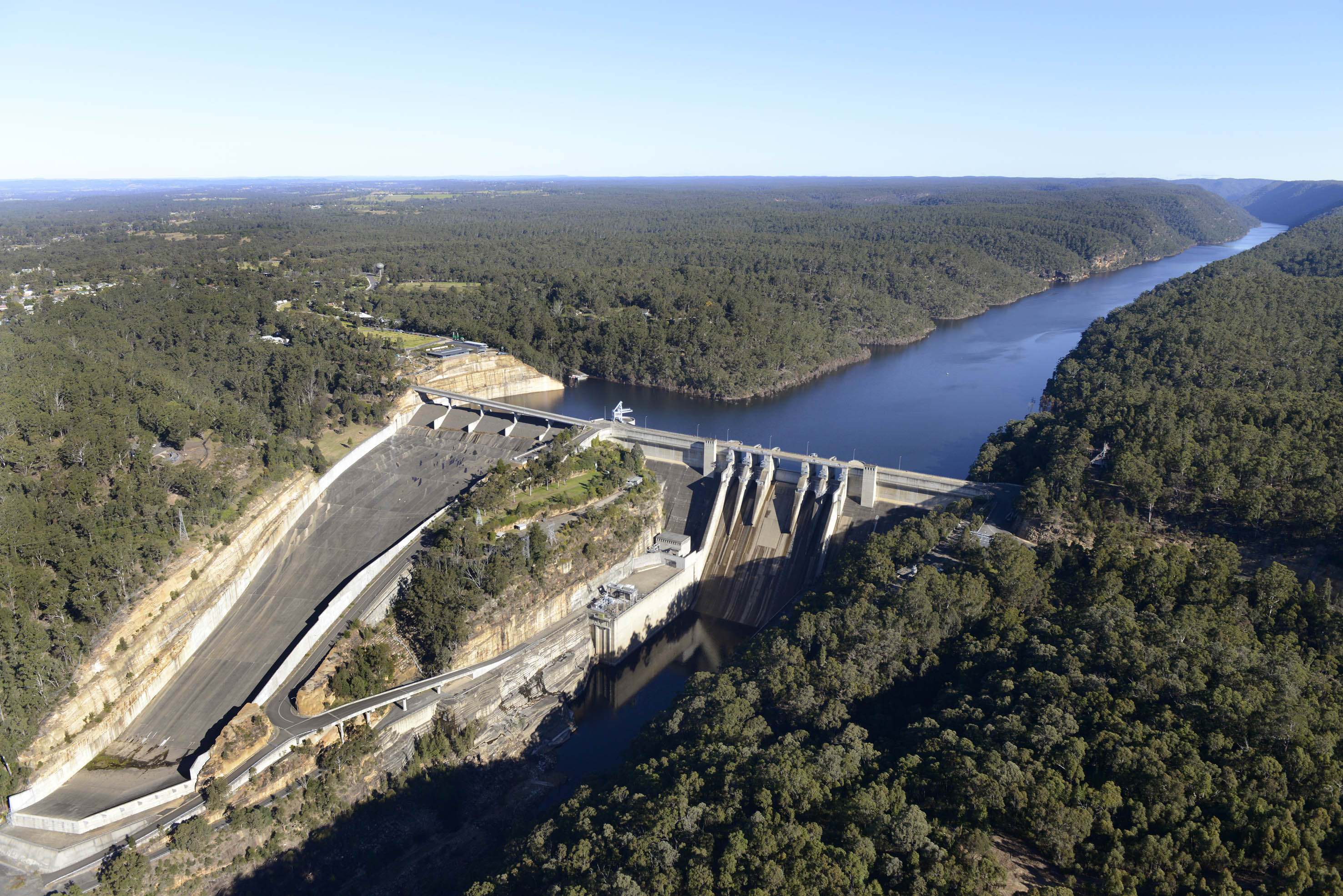 Warragamba Dam aerial view