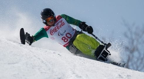 Paralympian sit-skier Sam Tait